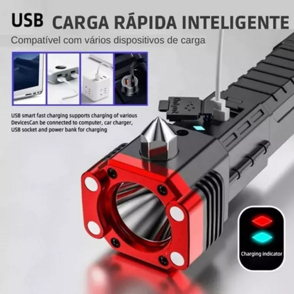 LUXHAMMER - Linterna recargable 4 en 1